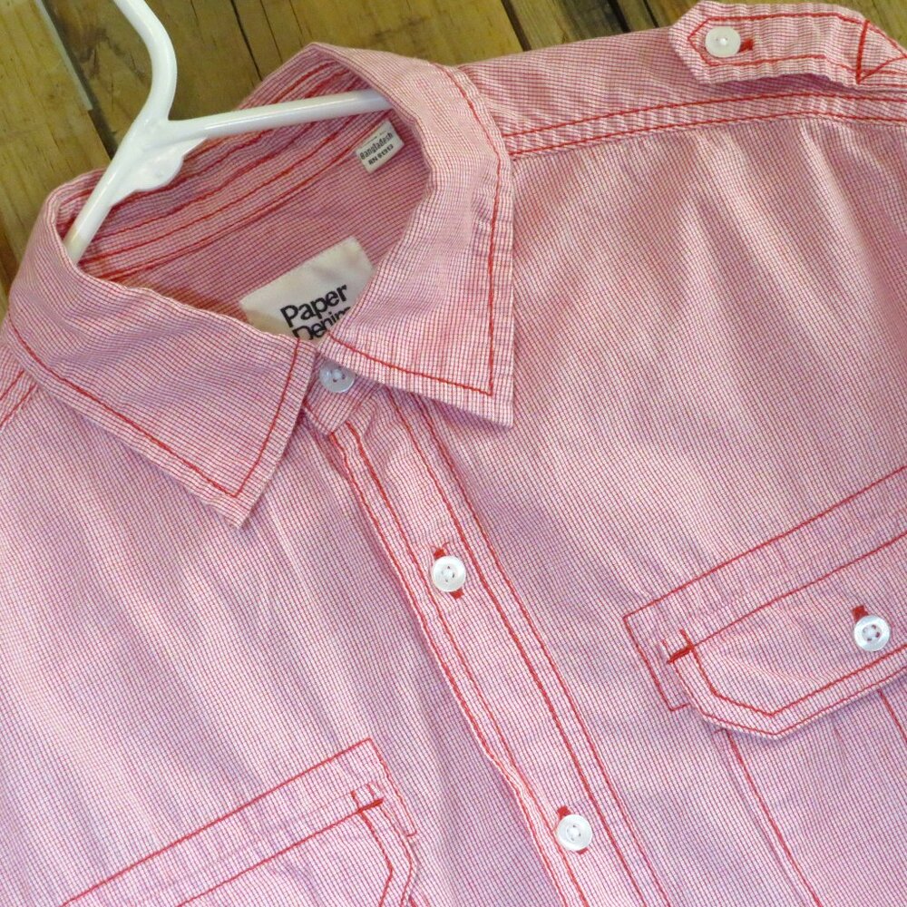 100% Cotton Men's Paper Denim & Cloth Western Fishing long sleeve Tactical shirt